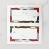 米国エレガント国旗の金ゴールド表の番号 プレイスカード (外部開封)