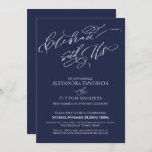 米国エレガント海軍祝披露宴の脚本 招待状 (正面/裏面)