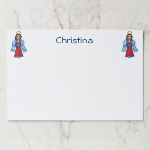 米国エンジェルス赤白青米国国旗 ペーパーパッド