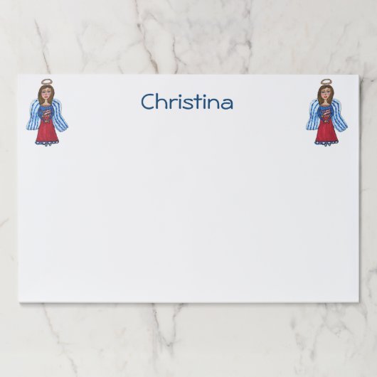 米国エンジェルス赤白青米国国旗 ペーパーパッド (正面)