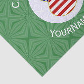 米国エンジェル赤毛クリスマス国旗パーソナライズされた 薄葉紙 (詳細)