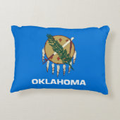 米国オクラホマ州の州旗 アクセントクッション (裏面)