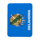 米国オクラホマ州の州旗 マグネット (縦)