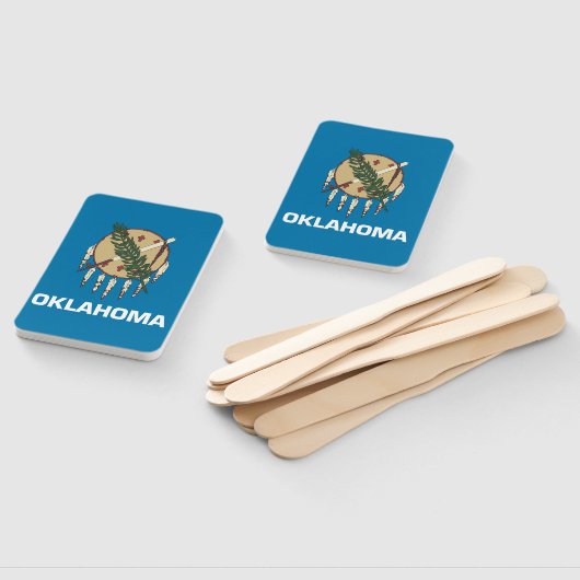 米国オクラホマ州オクラホマ州の旗を持つハンドファンのセット ハンドファン (組立なし)