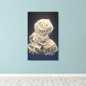 米国オクラホマ州オクラホマ州ノーマンの石膏を使用したバーライト結晶 キャンバスプリント (インサイチュ (ウッドフロア))