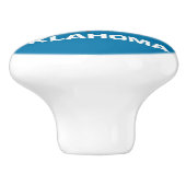 米国オクラホマ州旗とセラミックノブの引っ張り セラミックノブ (側面)