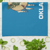 米国オクラホマ州旗を持つキッチンタオル キッチンタオル (折り畳み)