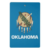 米国オクラホマ州旗を持つミニクリップボード ミニクリップボード (裏面)