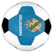 米国オクラホマ州旗を持つ愛国的なサッカーボール サッカーボール (回転)