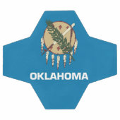 米国オクラホマ州旗を持つ愛国的なサッカーボール サッカーボール (フラット)