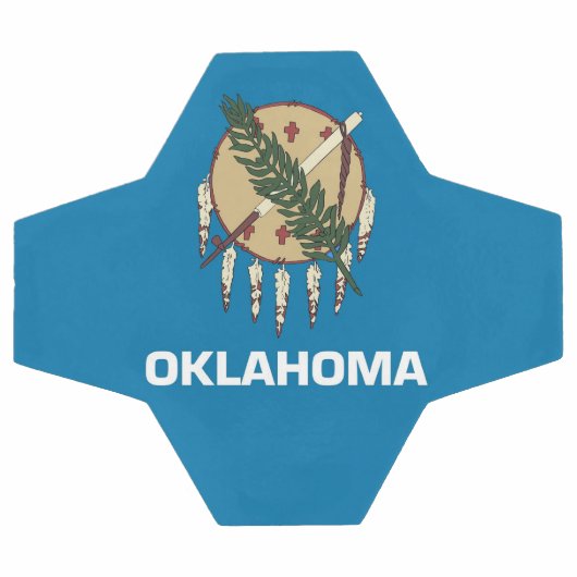 米国オクラホマ州旗を持つ愛国的なサッカーボール サッカーボール (フラット)