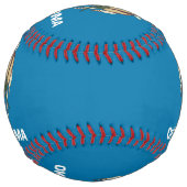 米国オクラホマ州旗を持つ愛国的なソフトボール ソフトボール (正面)