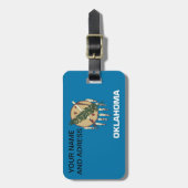 米国オクラホマ州旗を持つ荷物タグ ラゲッジタグ (正面縦)