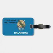 米国オクラホマ州旗を持つ荷物タグ ラゲッジタグ (裏面横)
