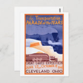 米国オハイオ万博ビンテージのポスター復元 ポストカード (正面/裏面)