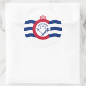 米国オハイオ州シンシナティ州旗のシール ラウンドシール (バッグ)