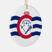 米国オハイオ州シンシナティ州旗を持つオーナメント セラミックオーナメント (右)