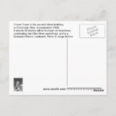 米国オハイオ州シンシナティ州Carewタワー ポストカード (裏面)