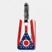 米国オハイオ州旗の荷物タグ ラゲッジタグ (裏面縦)
