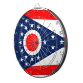 米国オハイオ州旗を持つダーツボード ダーツボード (正面右)