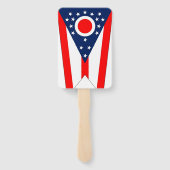 米国オハイオ州旗を持つハンドファンのセット州 ハンドファン (裏面)