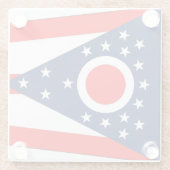 米国オハイオ州旗を持つ州コースター ガラスコースター (裏面)