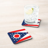 米国オハイオ州旗を持つ懸命プラスチック州コースター コースター (右側)