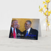 米国オバマおよび切札の第44そして第45大統領 カード (黄色い花)