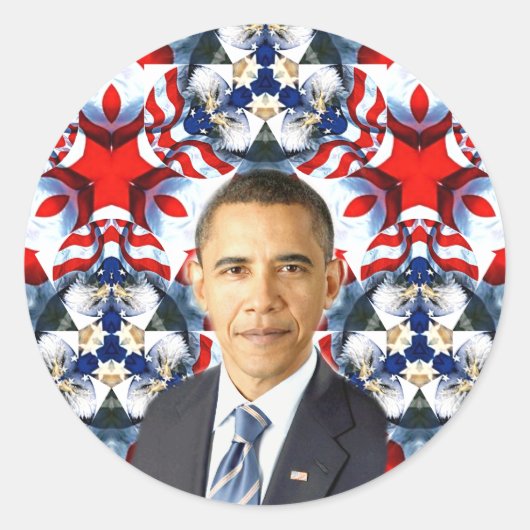 米国オバマ州_ ラウンドシール (正面)