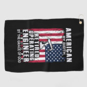 米国オペレーティ退職したング・エンジニア ゴルフタオル (横)