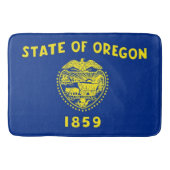 米国オレゴン州オレゴン州州州旗を持つ大浴場 バスマット (正面)