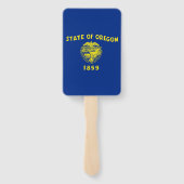 米国オレゴン州オレゴン州州旗を持つハンドファンのセット ハンドファン (裏面)