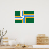 米国オレゴン州ポートランド州旗のポスター ポスター (キッチン)