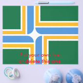 米国オレゴン州ポートランド州旗を持つチラシ チラシ (シングル)