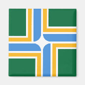 米国オレゴン州ポートランド州旗を持つ磁石 マグネット (正面)