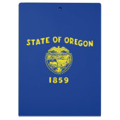 米国オレゴン州旗を持つ愛国的なクリップボード クリップボード (裏面)