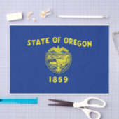 米国オレゴン州旗を持つ愛国的なティッシュペーパー 薄葉紙 (クラフト)