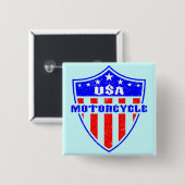 米国オートバイ 缶バッジ (正面&裏面)