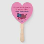 米国カスタマイズ国旗の地図アメリカ国民ピンクブルー ハンドファン (裏面)