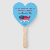 米国カスタマイズ国旗の地図アメリカ国民ピンクブルー ハンドファン (正面)