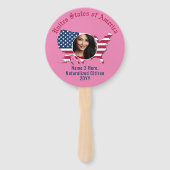 米国カスタマイズ国旗の地図アメリカ市民2写真 ハンドファン (裏面)