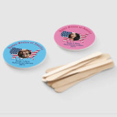 米国カスタマイズ国旗の地図アメリカ市民2写真 ハンドファン (組立なし)