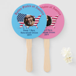 米国カスタマイズ国旗の地図アメリカ市民2写真 ハンドファン