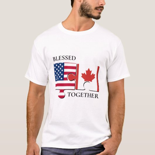 米国カスタムカナダ国旗 Tシャツ (正面)