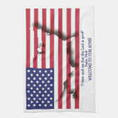 米国カスタムキリスト教国旗 キッチンタオル (縦)