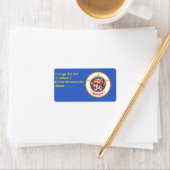 米国カスタムミネソタ州旗を持つラベル ラベル (インサイチュ)