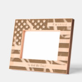 米国カスタムモットーとヴィンテージ折り畳み米国国旗 レーザー彫刻フレーム (左)