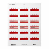 米国カスタムワシントンDC州旗を持つラベル ラベル (フルシート)