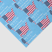 米国カスタム地図国旗の独立記念日ハッピー7月4日 薄葉紙 (詳細)