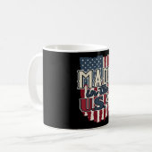 米国カッコいい国旗のデザイン作られた米国 コーヒーマグカップ (正面左)